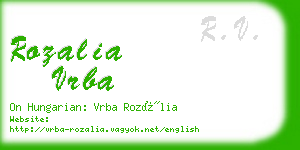 rozalia vrba business card